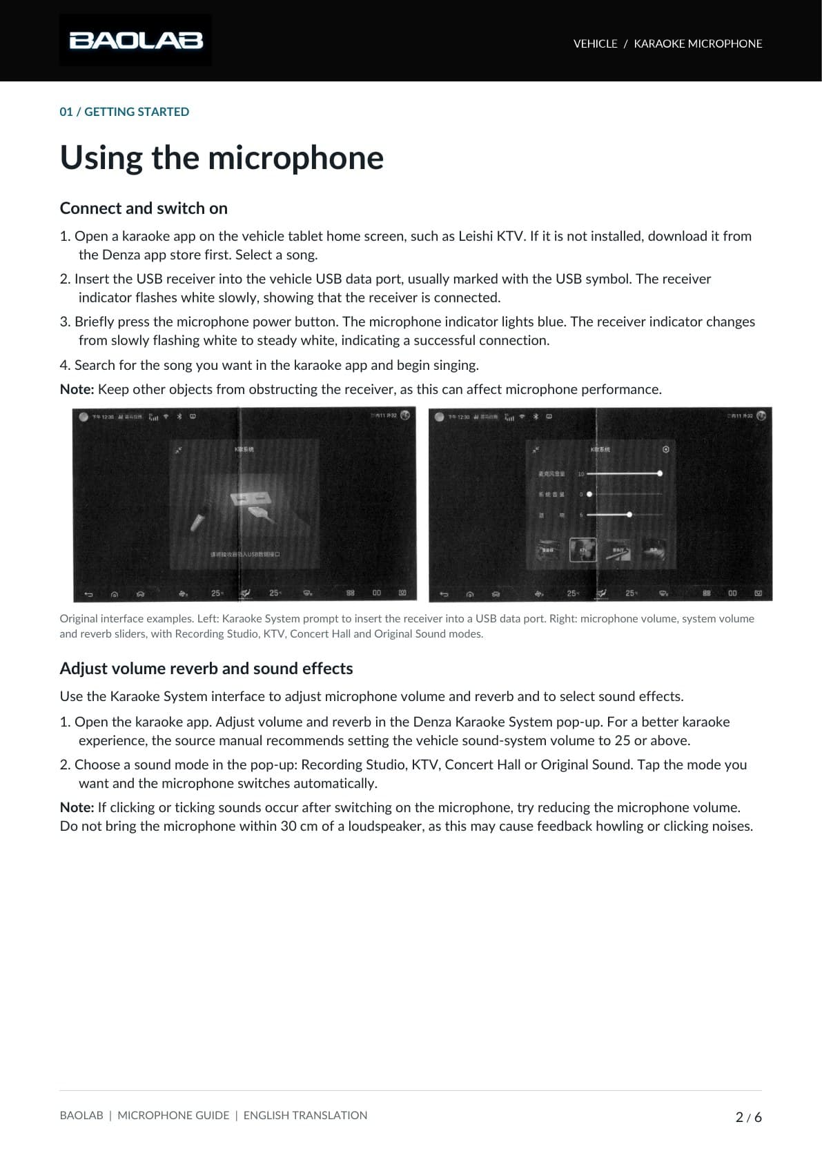 Microphone manual page 2. Full text is available in the linked PDF.