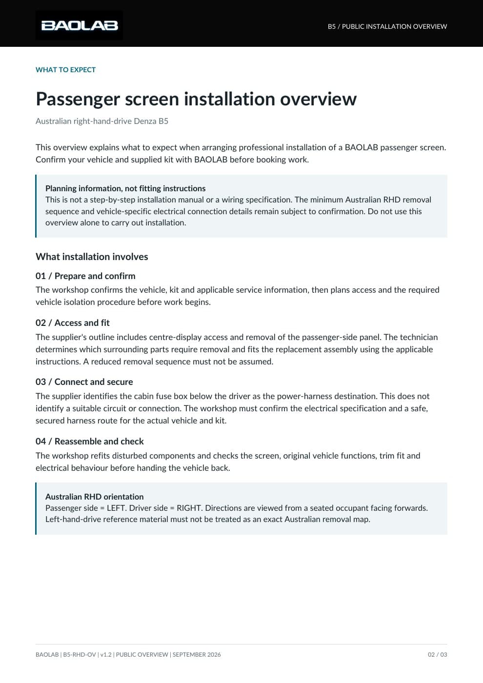 B5 installation overview page 2. Full text is available in the linked PDF.